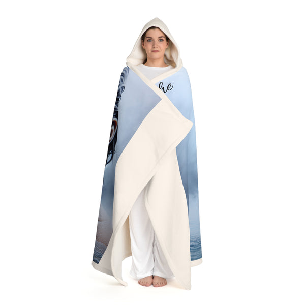 Hooded Sherpa Fleece Blanket (Ice Bath)